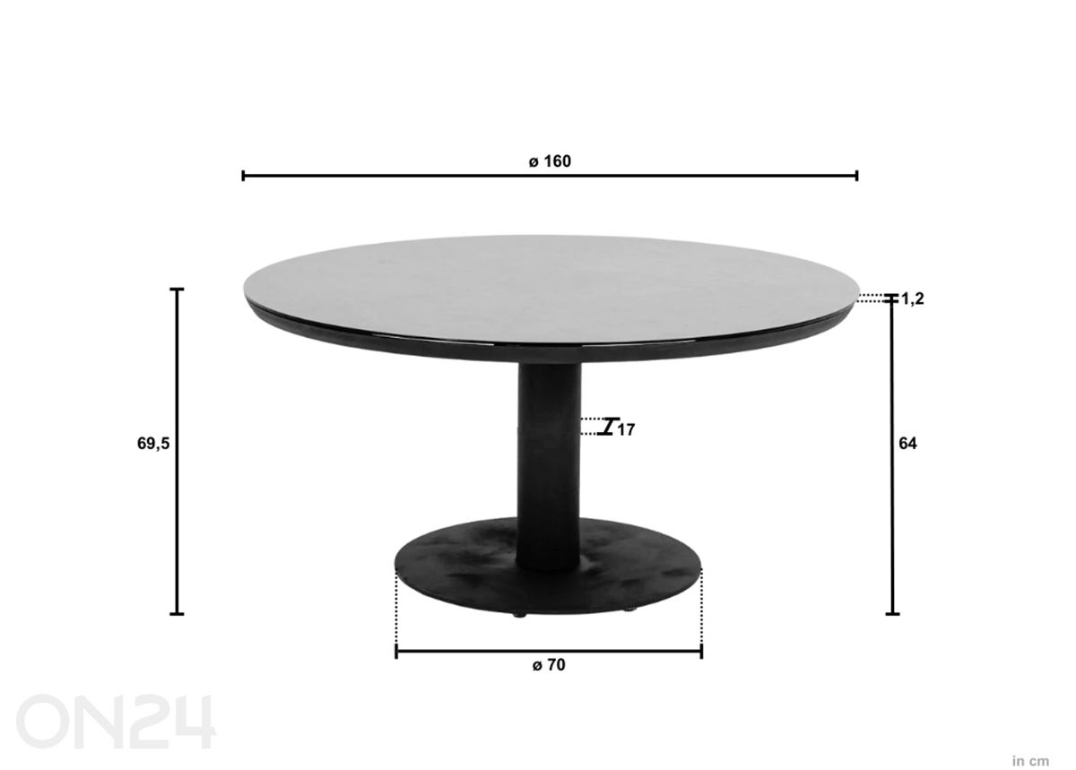 Aialaud serveerimisalusega Melville suurendatud mõõdud