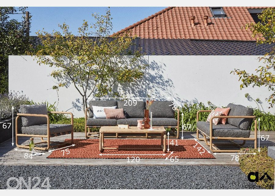 Aiamööbel Dolce suurendatud mõõdud