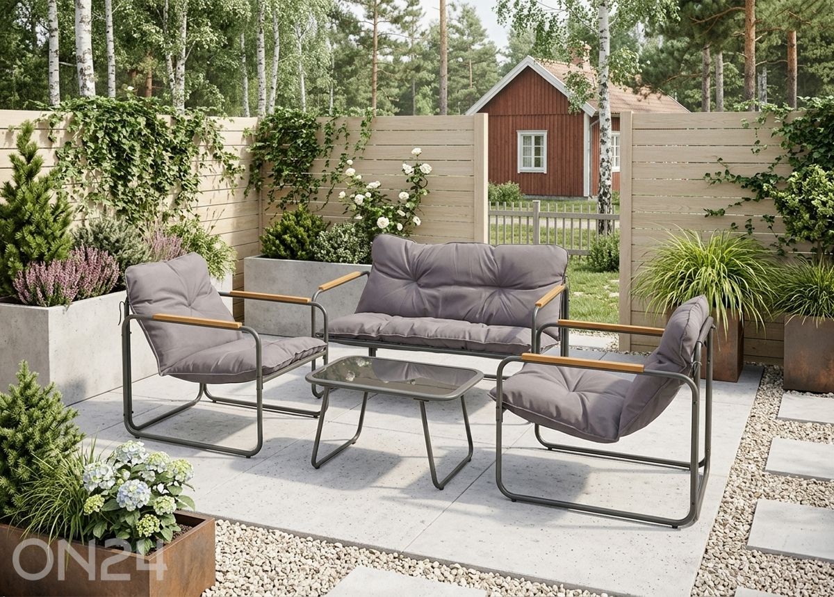 Aiamööbli komplekt Hudson suurendatud