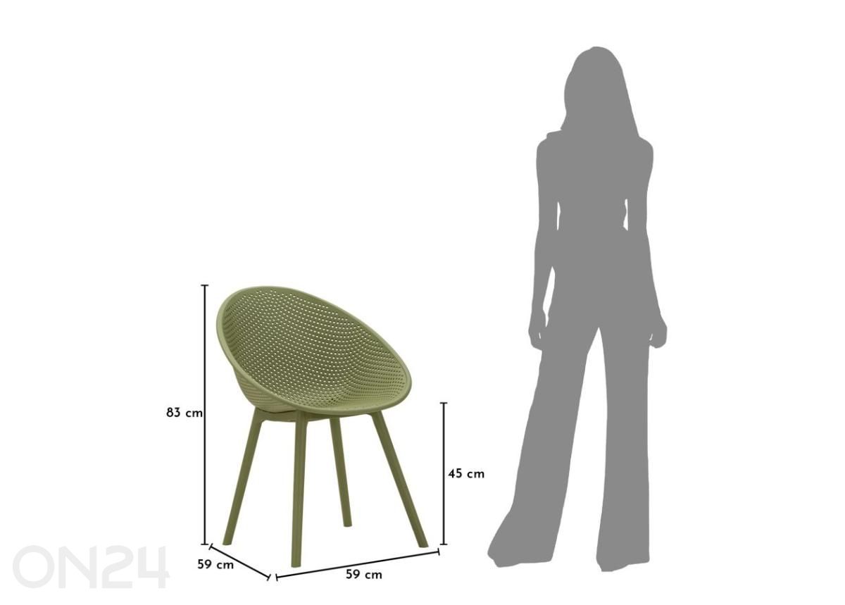 Aiatoolide komplekt Ibiza, 2 tk suurendatud mõõdud