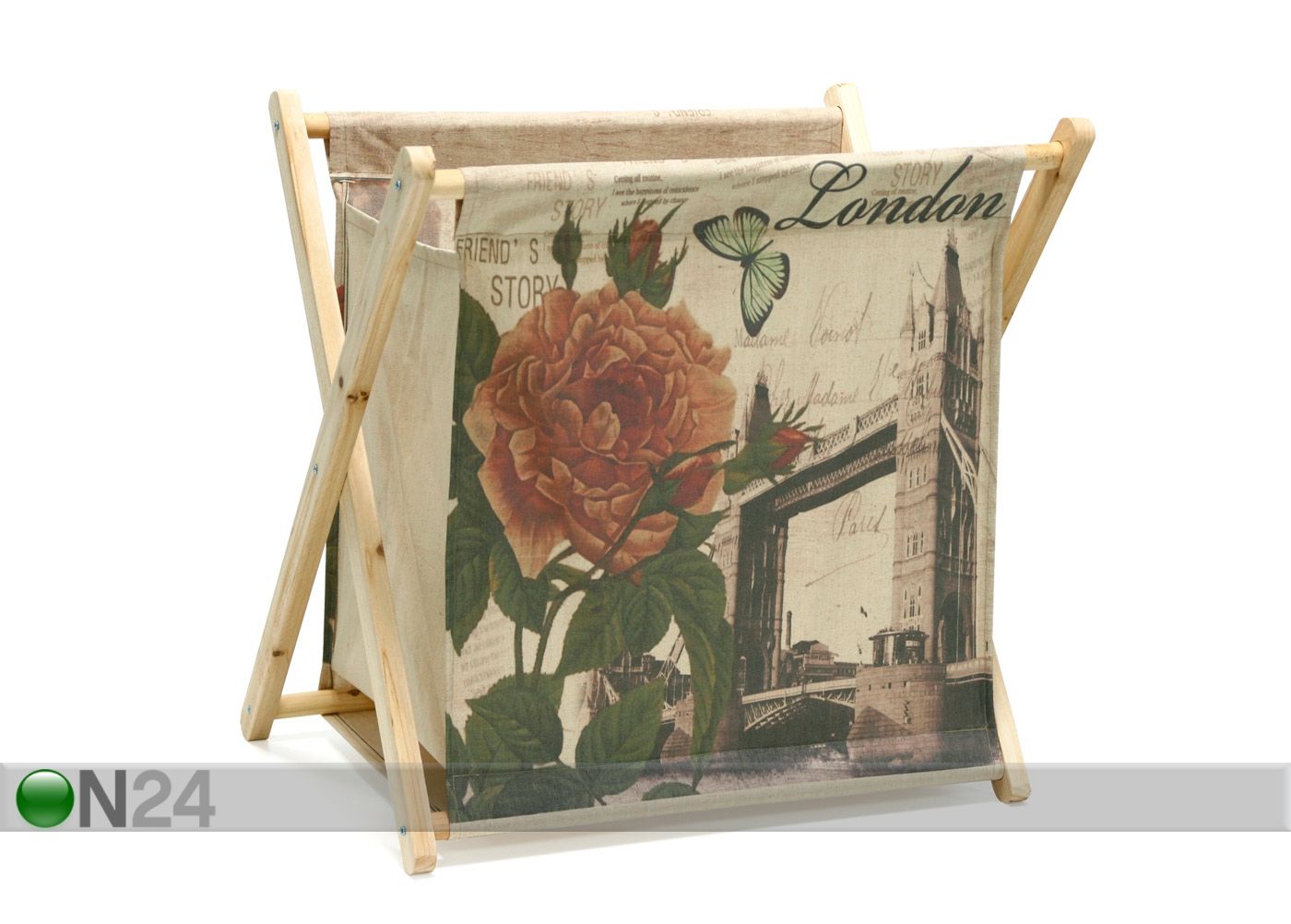 Ajalehekorv Linen-1 63x43xH60 cm suurendatud