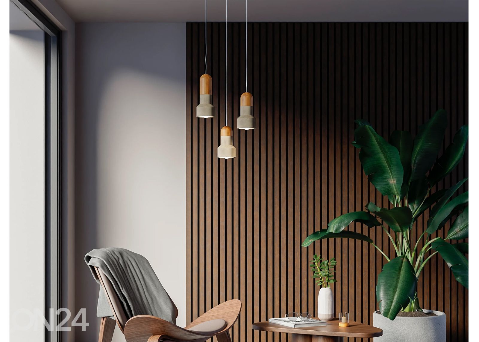 Akustiline seinapaneel täispuidust 240x40 cm suurendatud