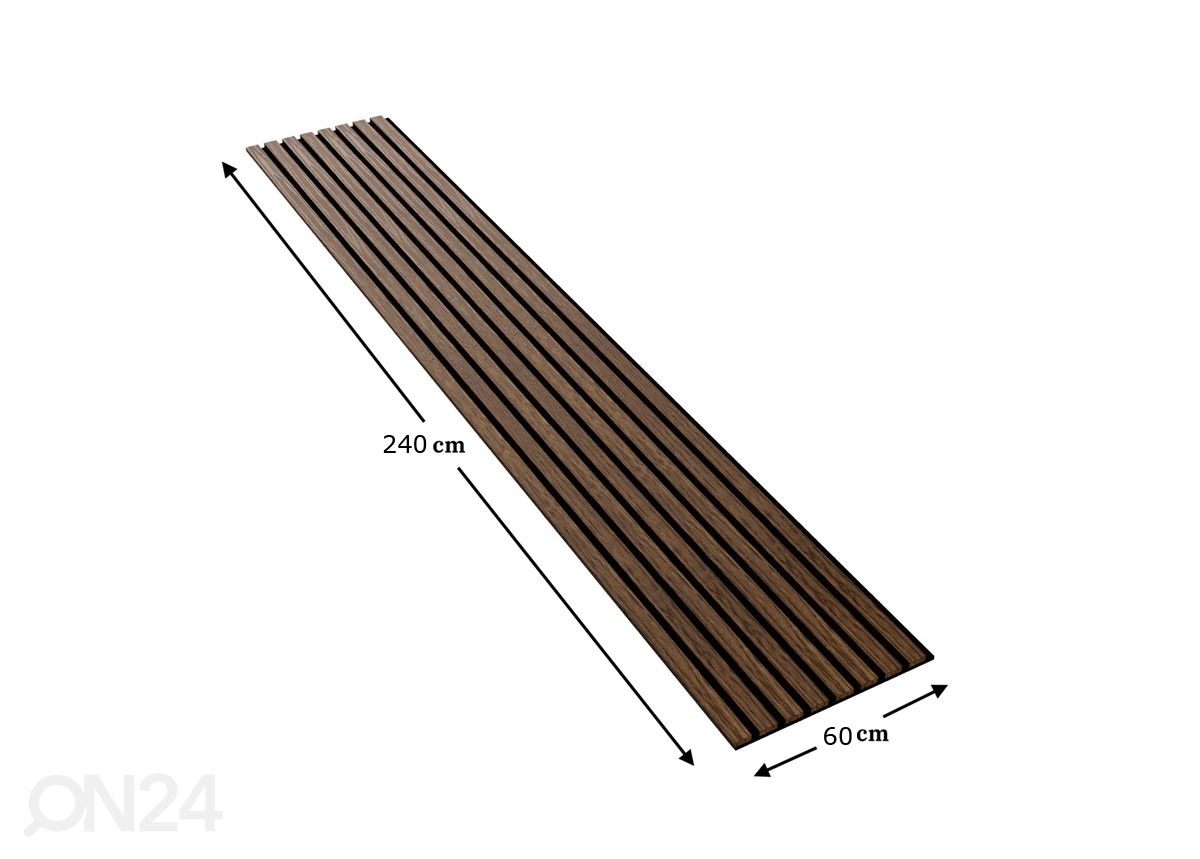 Akustiline seinapaneel täispuidust 240x60 cm suurendatud mõõdud
