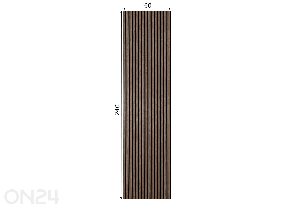 Akustilised seinapaneelid Walnut 2tk suurendatud mõõdud