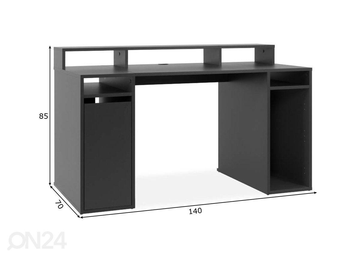 Arvutilaud Newcastle 140 cm suurendatud mõõdud