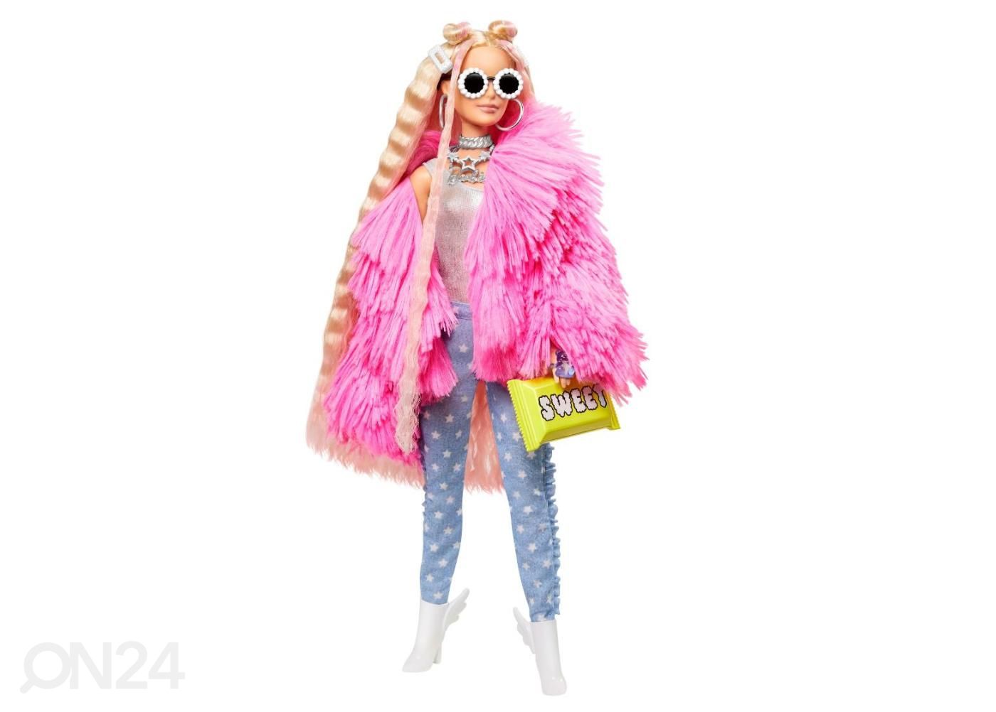 Barbie Extra koheva roosa kasukaga suurendatud