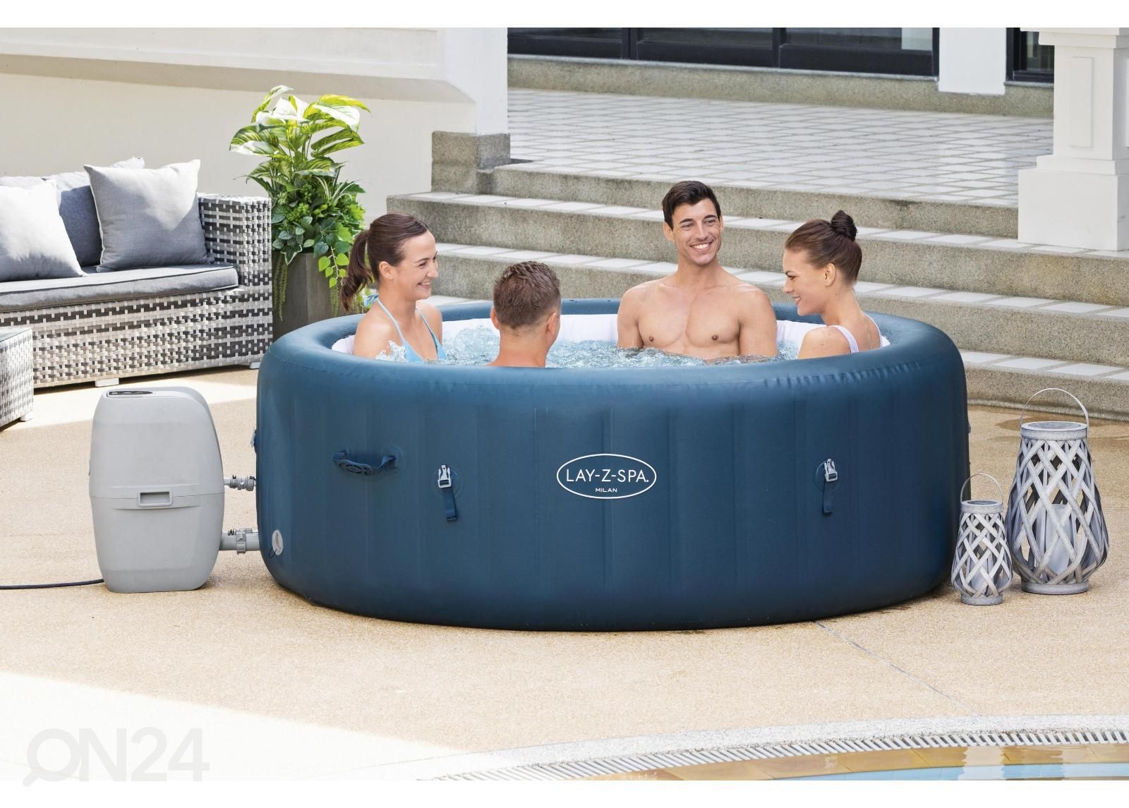 Bassein Bestway Lay-Z Spa Milan Airjet Plus suurendatud