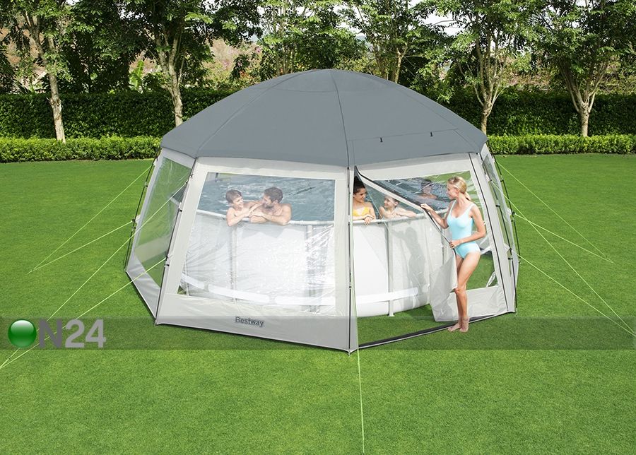 Basseini kate/telk 6x6x2,95 m suurendatud