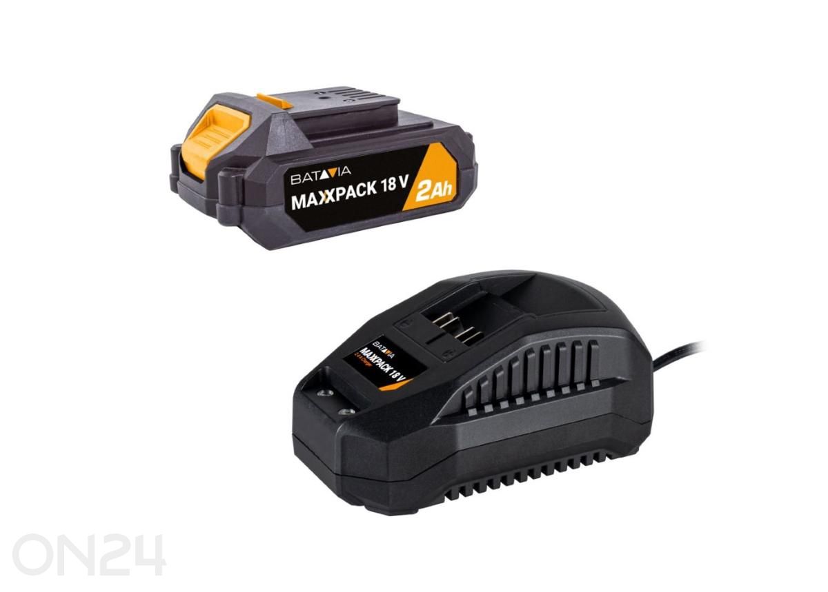 Batavia Maxxpack 18V stardikomplekt (2,0Ah aku + 2,4A laadija) suurendatud