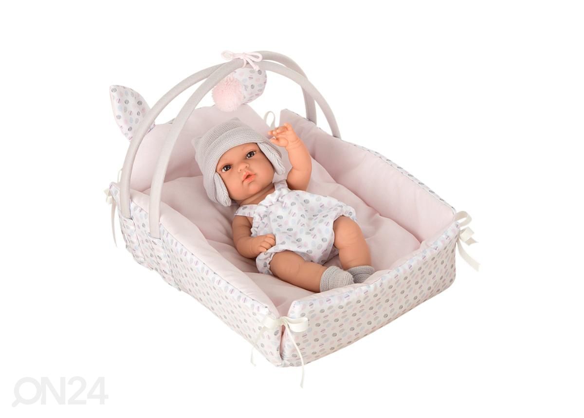 Beebinukk Arias kandekotis 33 cm hall suurendatud