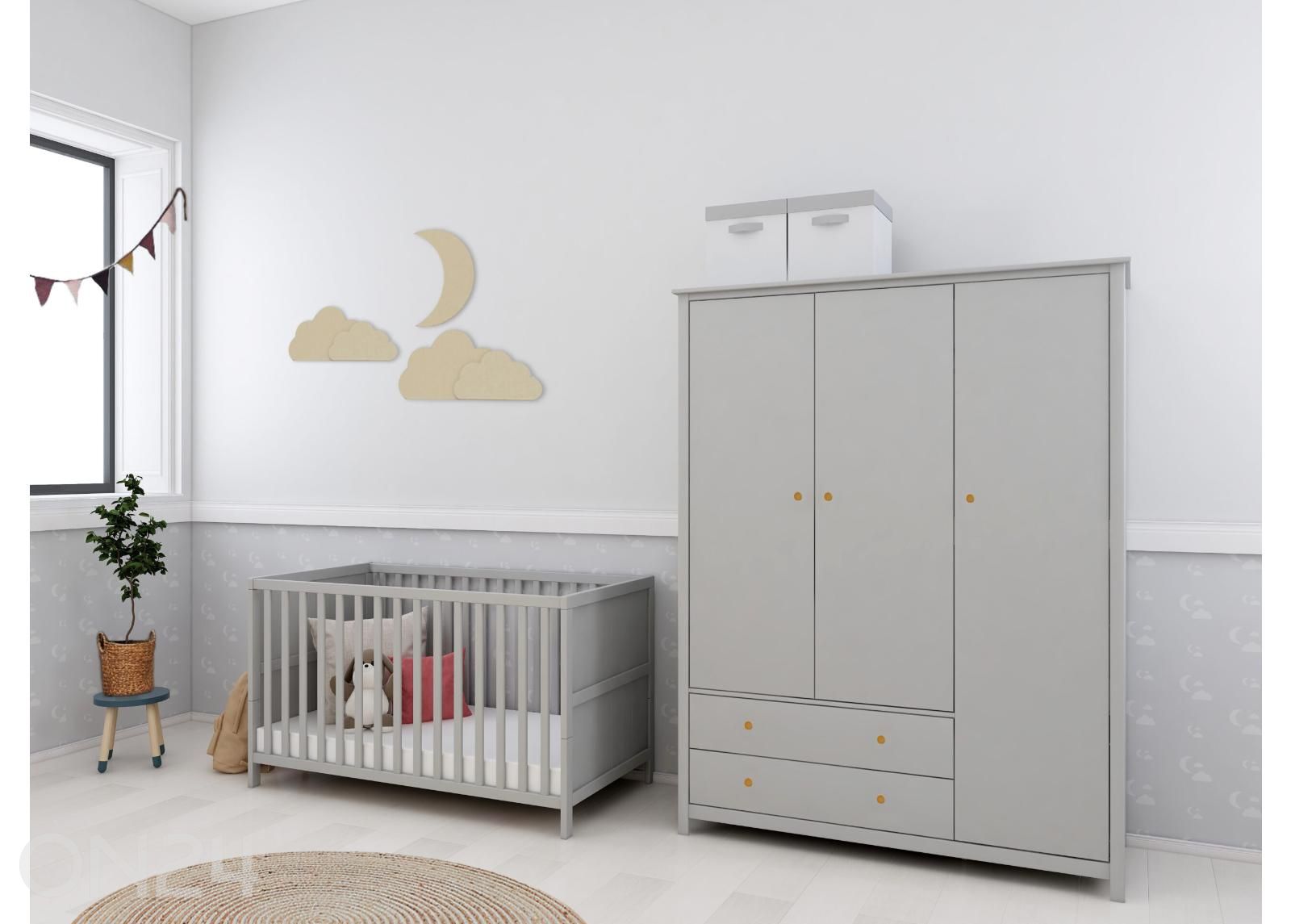 Beebivoodi THUKA Luna, tavalise voodiotsaga suurendatud