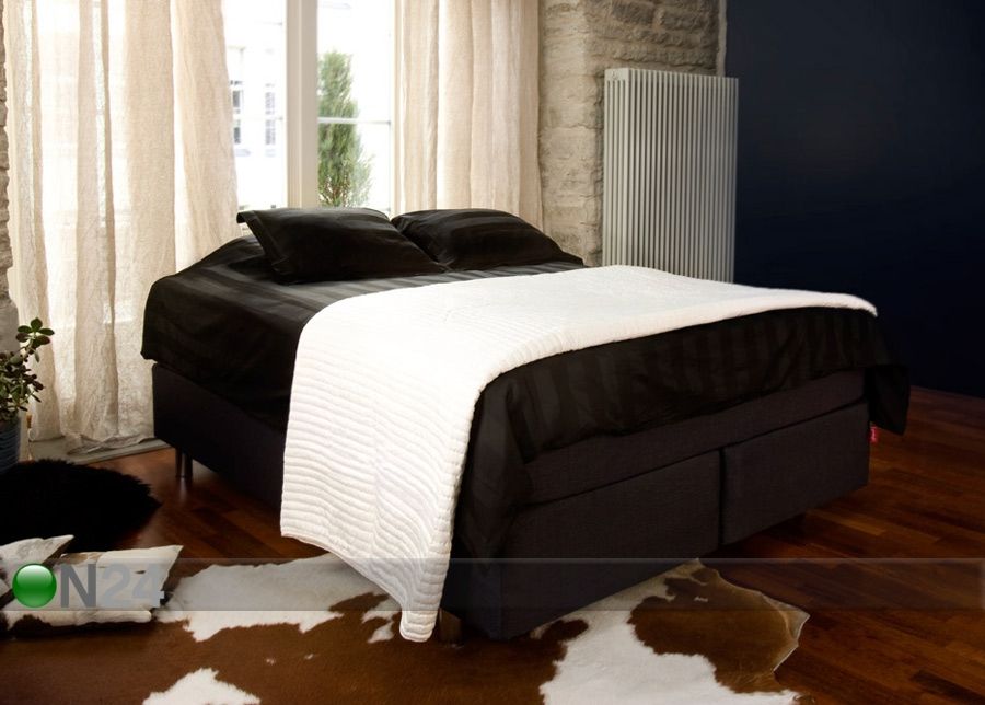 Black zoned Multipocket Mööblikangaga kontinentaalvoodi 160x200 cm suurendatud