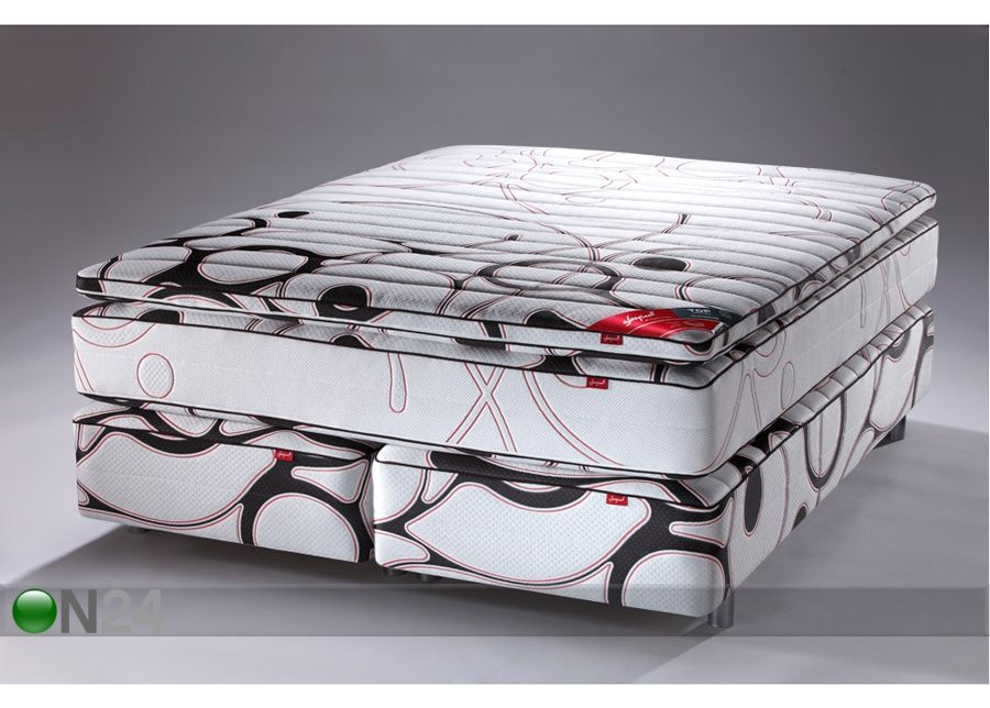 Black zoned Multipocket Sensity Kirju kontinentaalvoodi 160x200 cm suurendatud