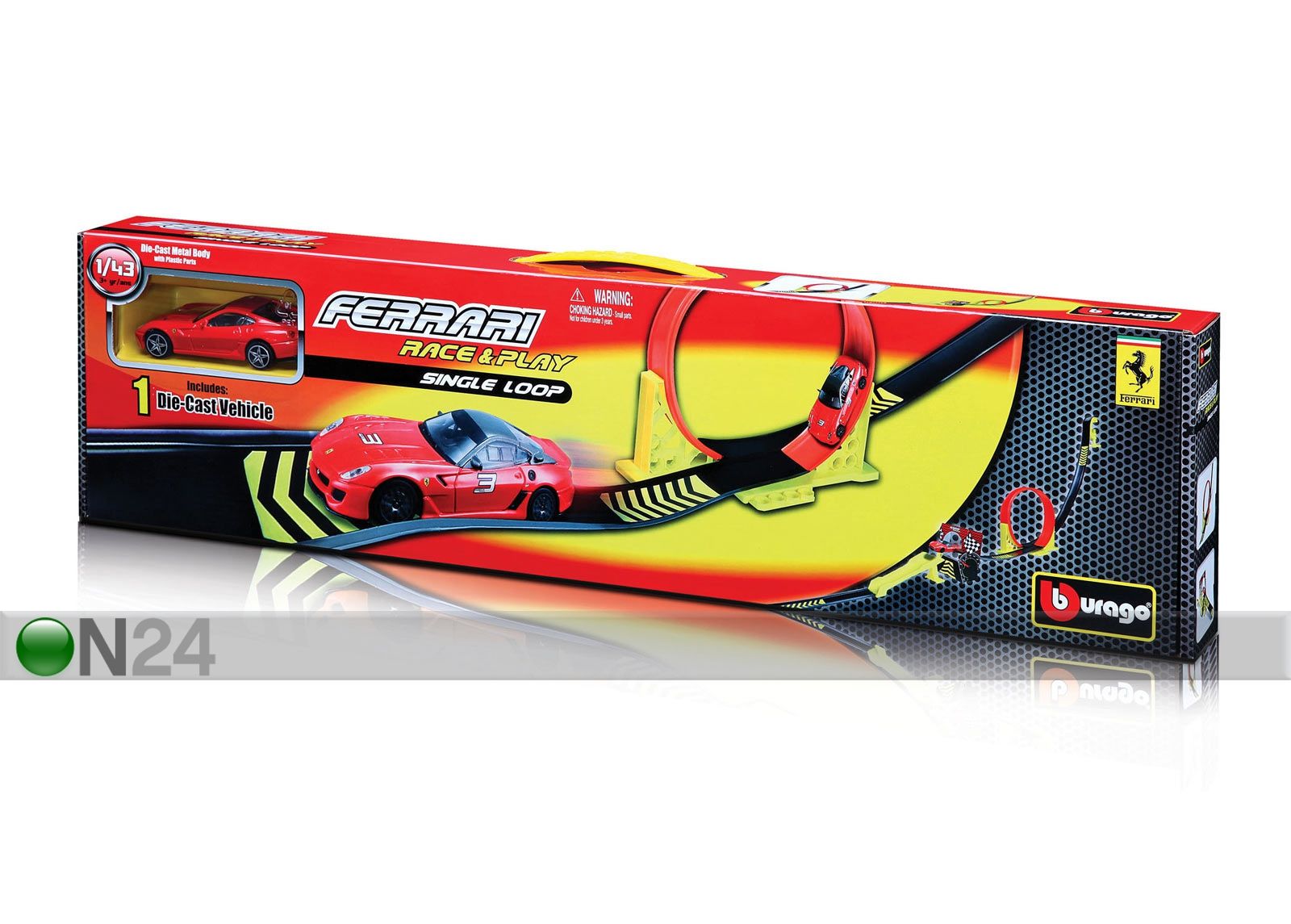 Burago Ferrari võidusõidurada suurendatud