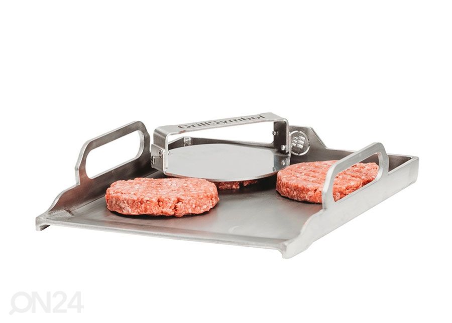 Burgeripressi ja Plancha komplekt Inox suurendatud