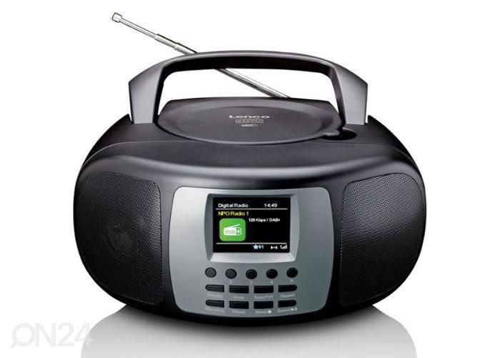 CD-raadio DAB+ vastuvõtjaga Lenco, must/ hall suurendatud