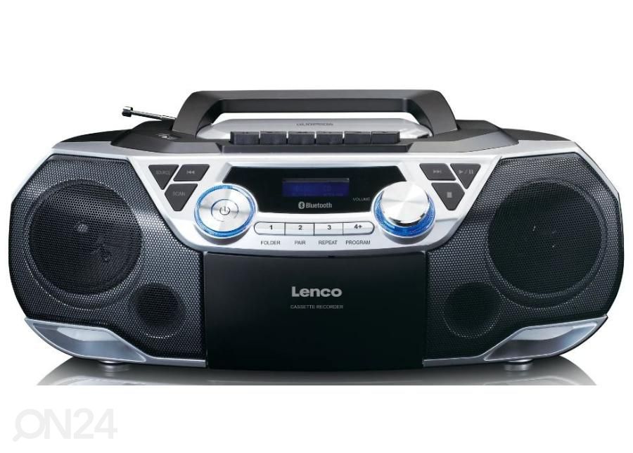 CD-raadio Lenco, must/hõbe suurendatud