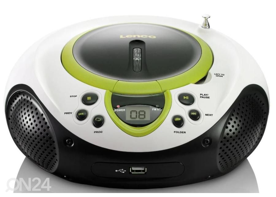 CD-raadio Lenco SCD38USBG, roheline suurendatud