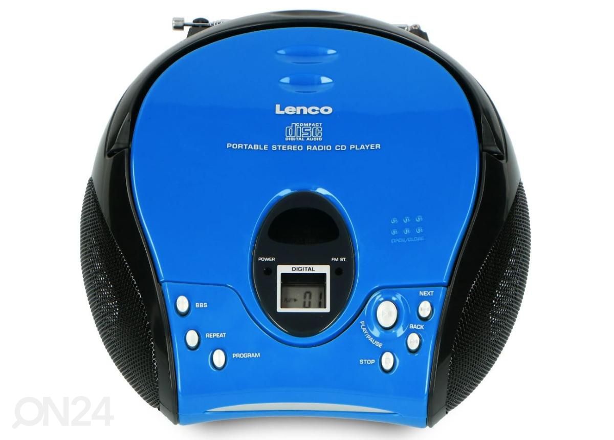 CD-raadio Lenco, sinine/must suurendatud