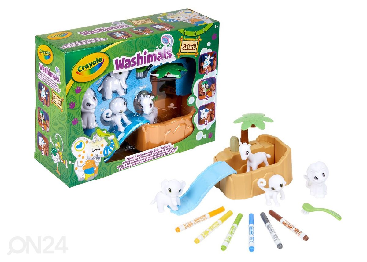 Crayola Washimals mängukomplekt Safari suurendatud