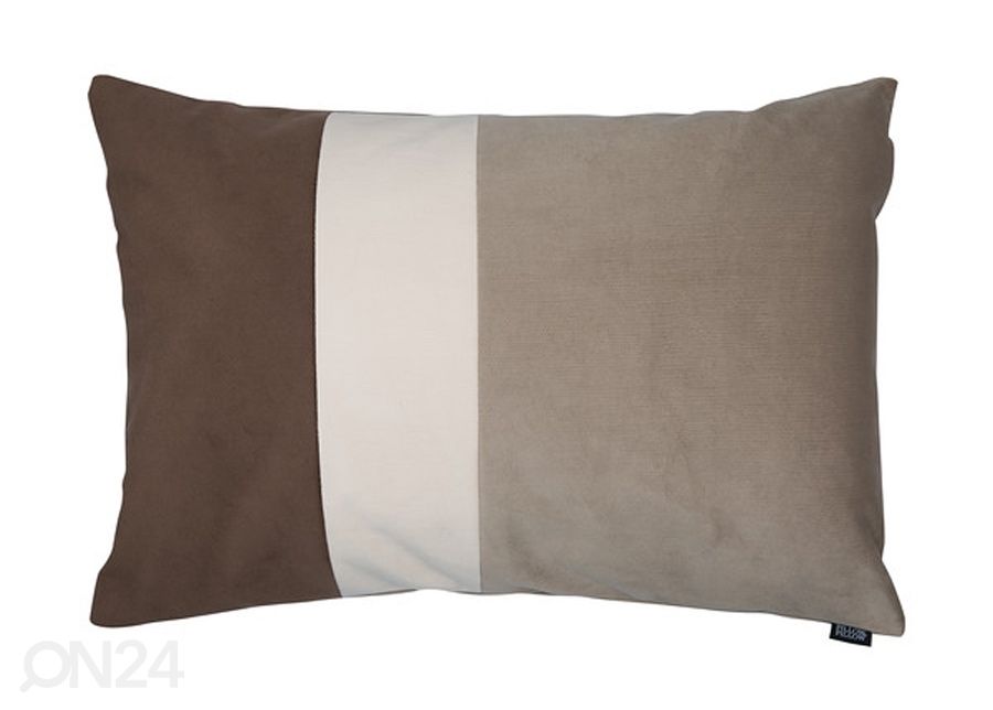 Dekoratiivpadi Velvet Trio Midi pruun & beež 40x60 cm suurendatud