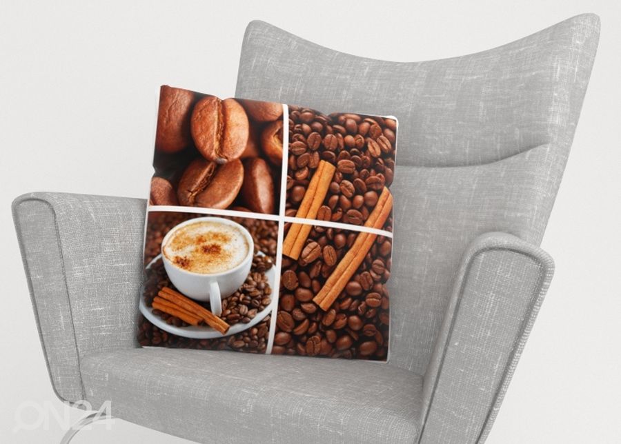 Dekoratiivpadjapüür Coffee 3 40x60 cm suurendatud