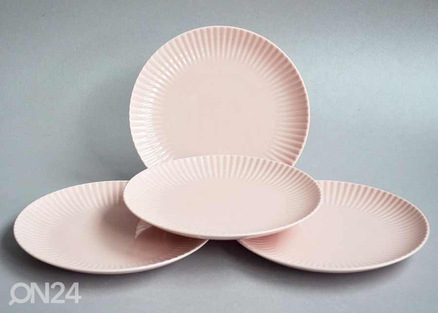 Desserttaldrikute komplekt Daisy 4 tk, roosa suurendatud