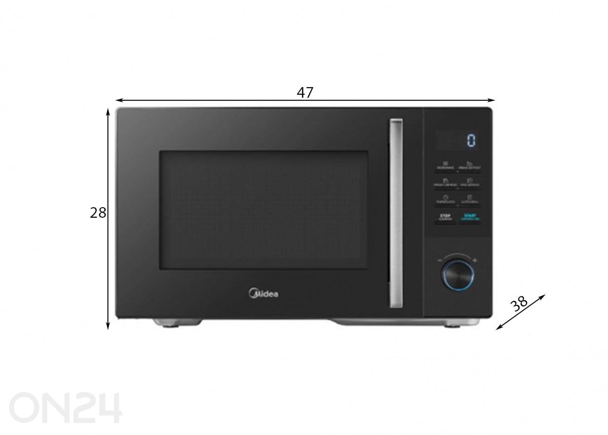 Digitaalne mikrolaineahi Midea MMO-AM25VB(BK), must suurendatud