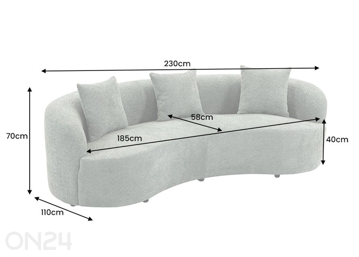Diivan Atelier suurendatud mõõdud