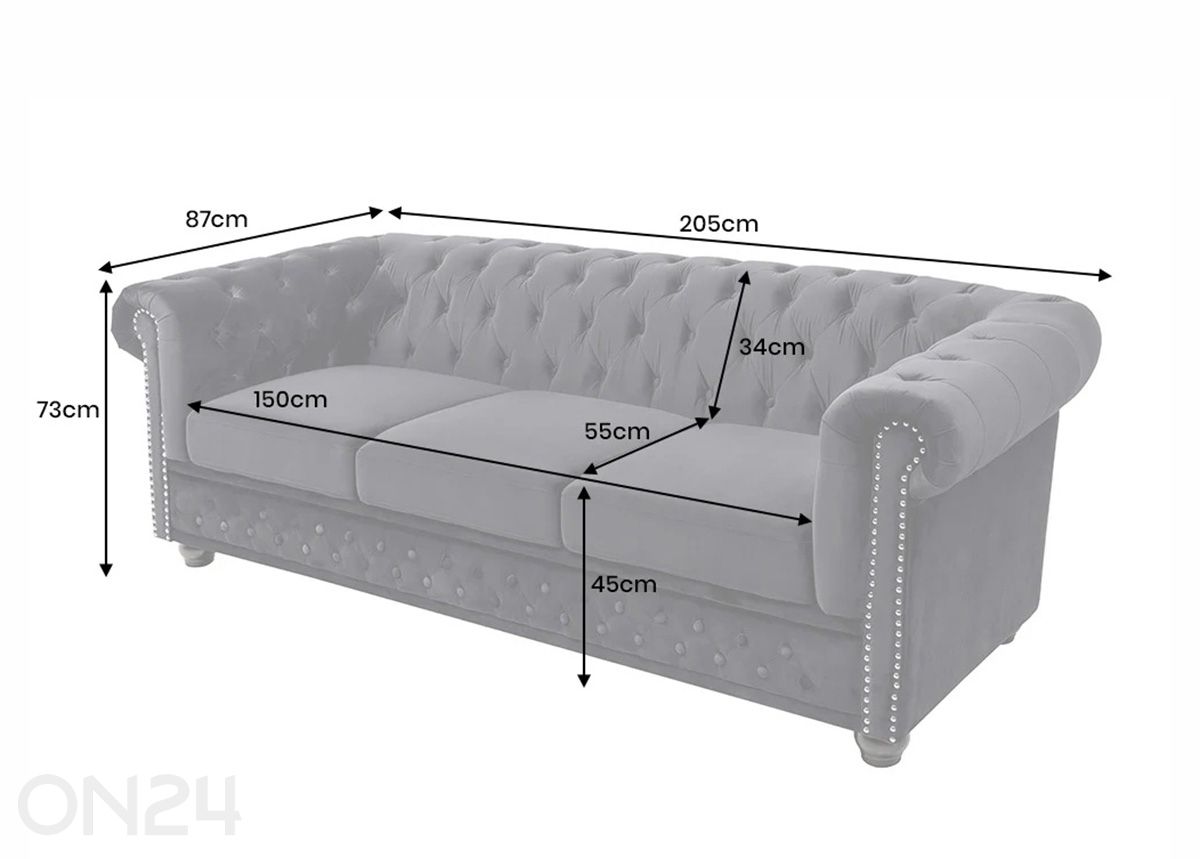 Diivan Chesterfield suurendatud