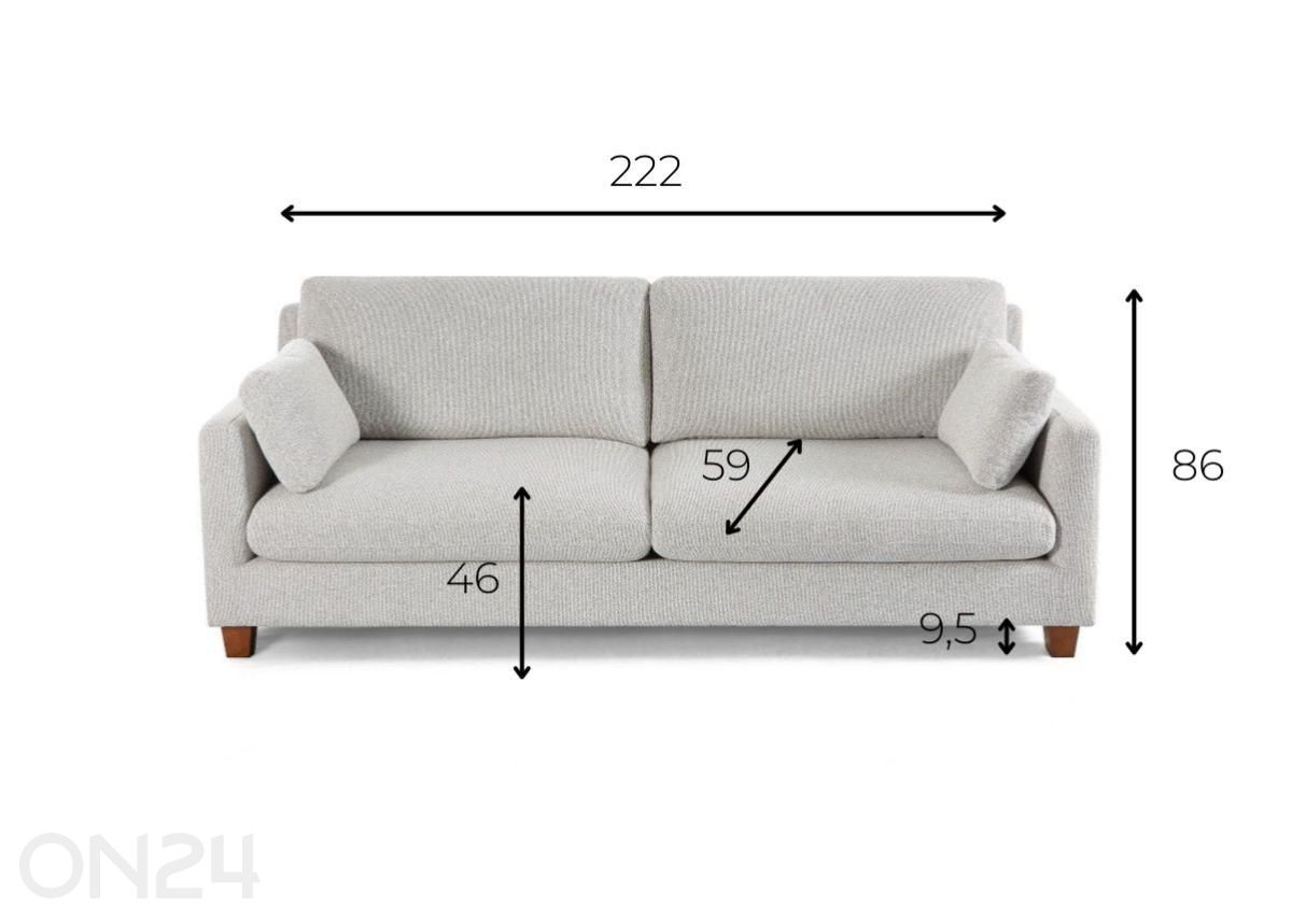 Diivan Harper suurendatud mõõdud