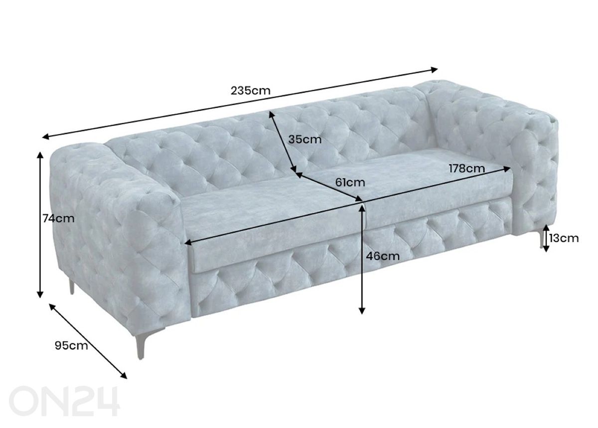 Diivan Modern Baroque suurendatud mõõdud