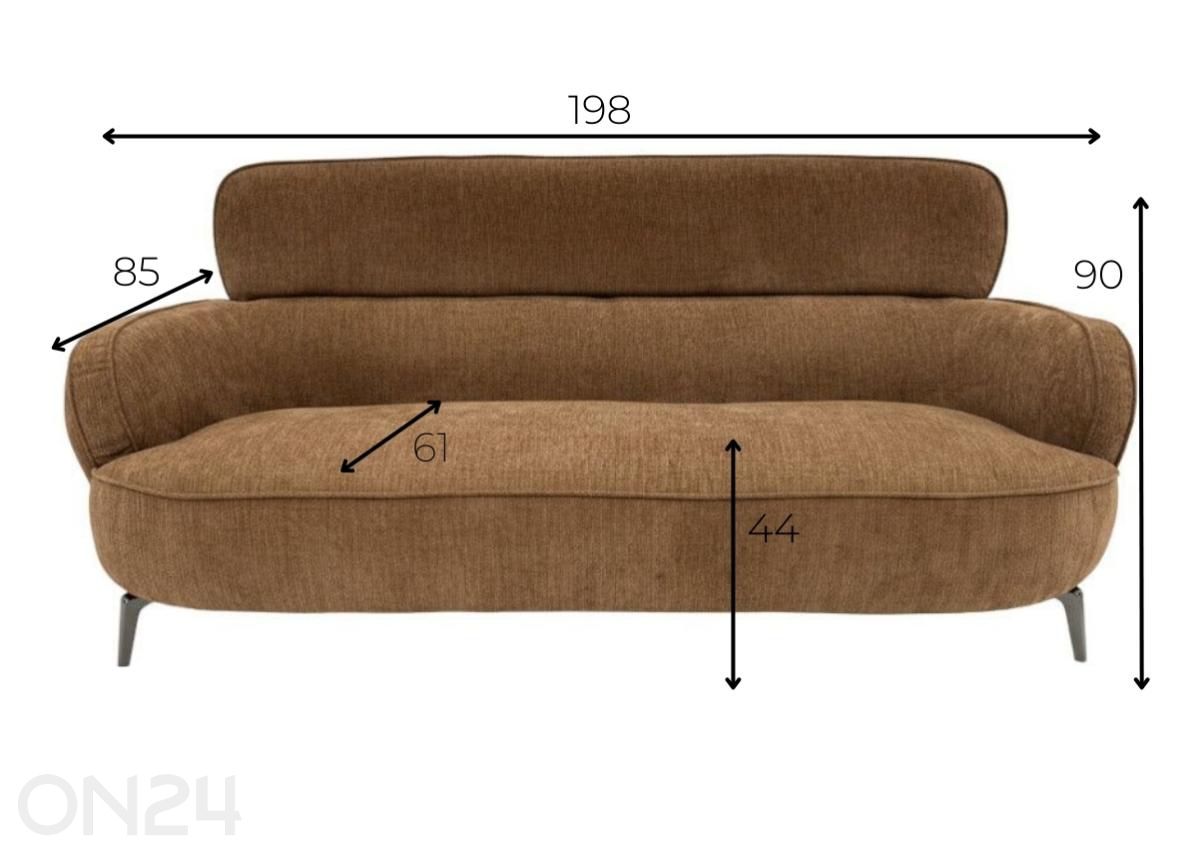 Diivan Monteria 3 suurendatud mõõdud