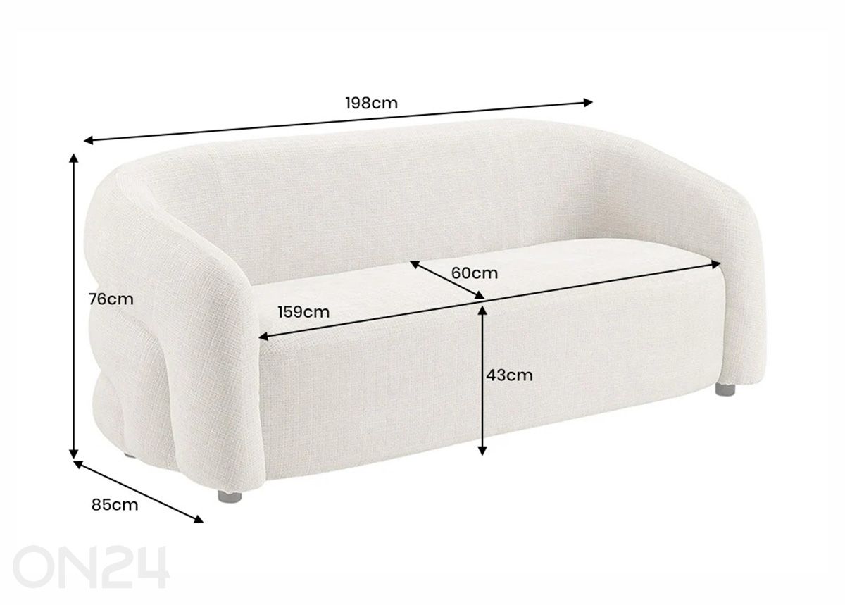 Diivan Voque suurendatud mõõdud