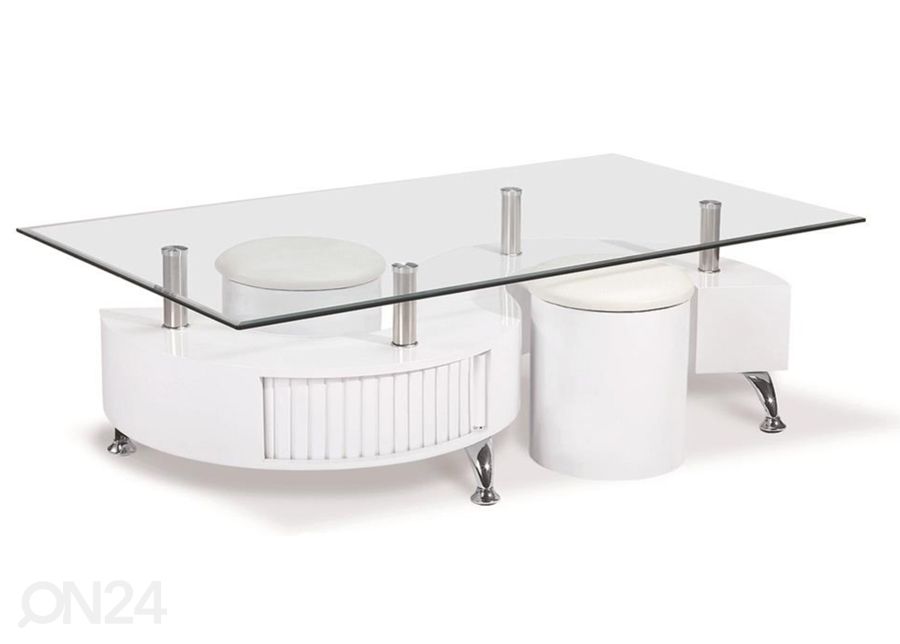 Diivanilaud + 2 tumbat Cubio suurendatud