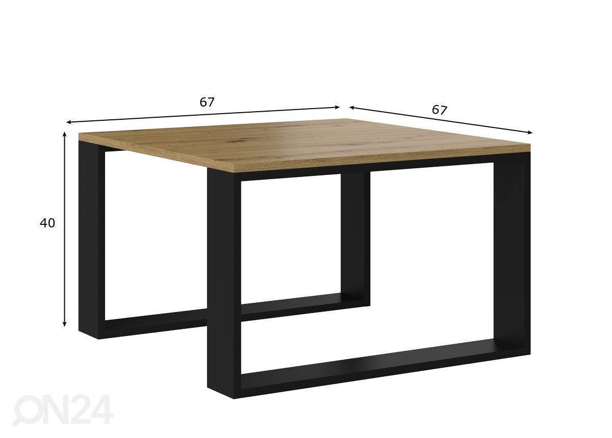 Diivanilaud 67x67 cm suurendatud mõõdud