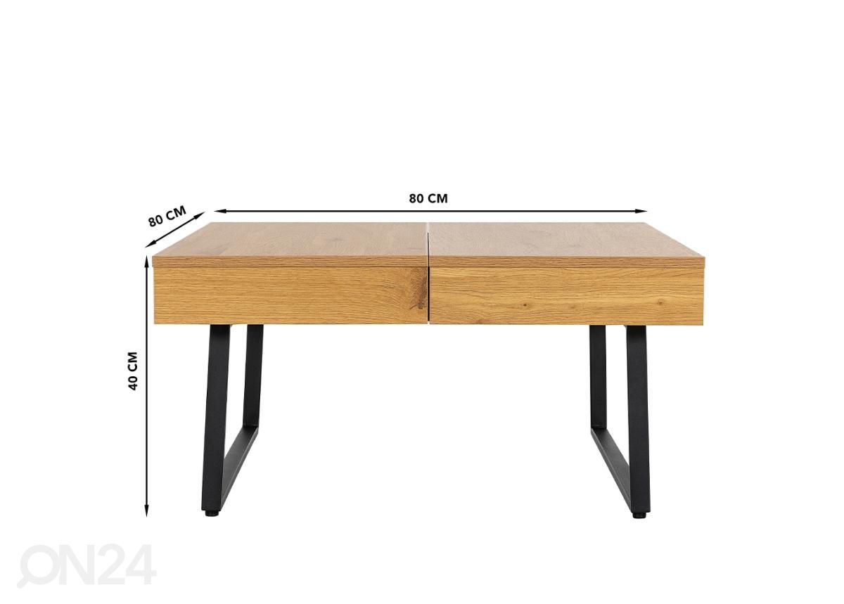 Diivanilaud 80x80/138 cm suurendatud mõõdud