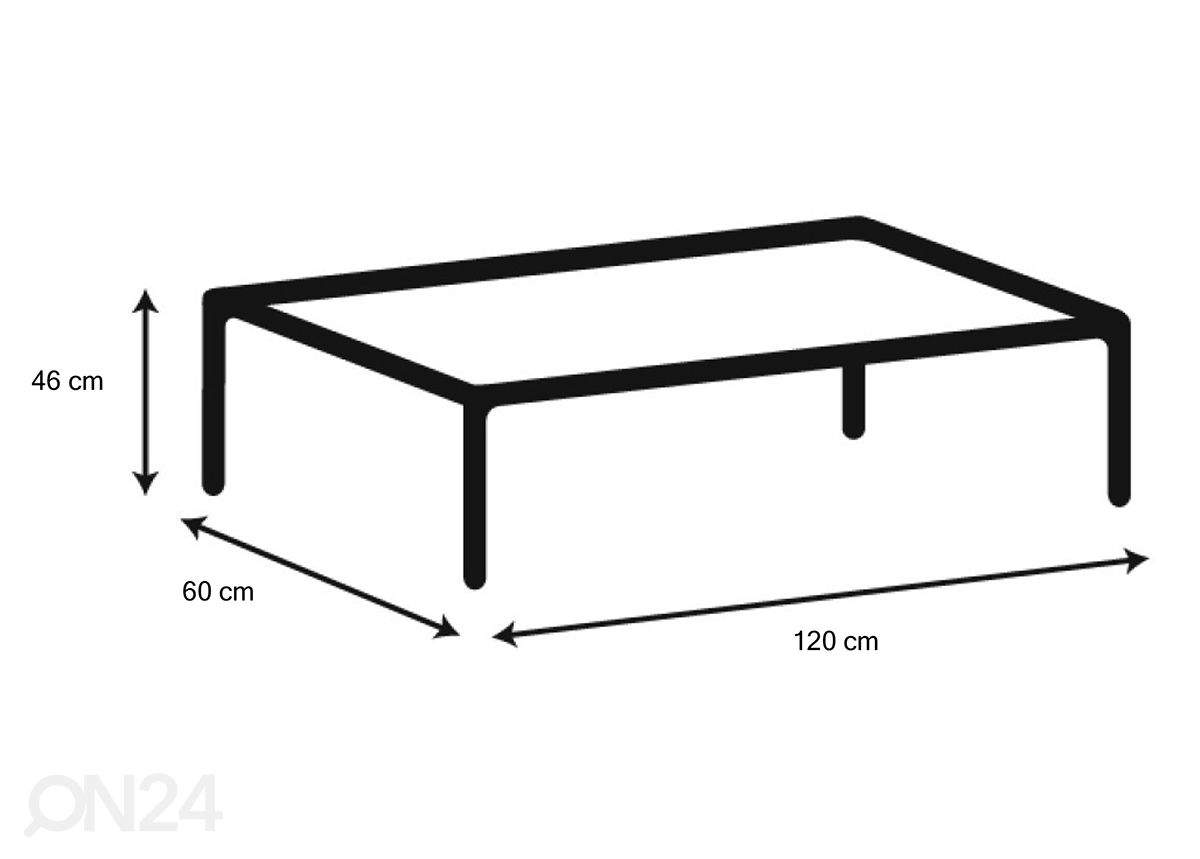 Diivanilaud Alex 60x120 cm suurendatud mõõdud
