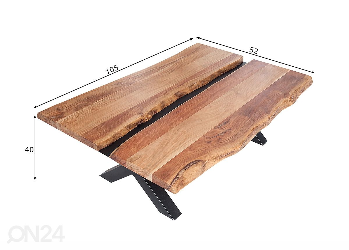 Diivanilaud Amazonas 105x40 cm suurendatud mõõdud