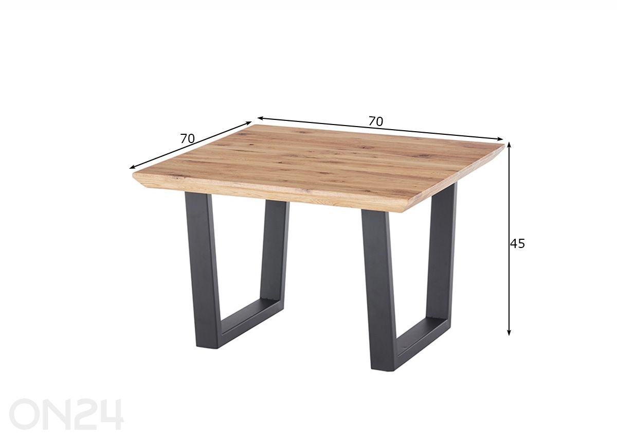 Diivanilaud Asola 70 cm suurendatud mõõdud