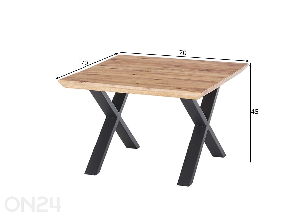 Diivanilaud Asola 70 cm suurendatud mõõdud