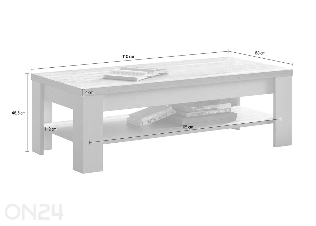 Diivanilaud Country suurendatud mõõdud