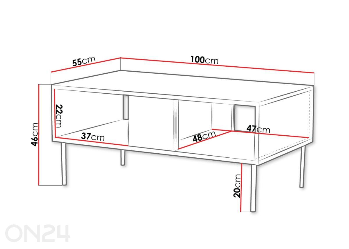 Diivanilaud Deco suurendatud mõõdud