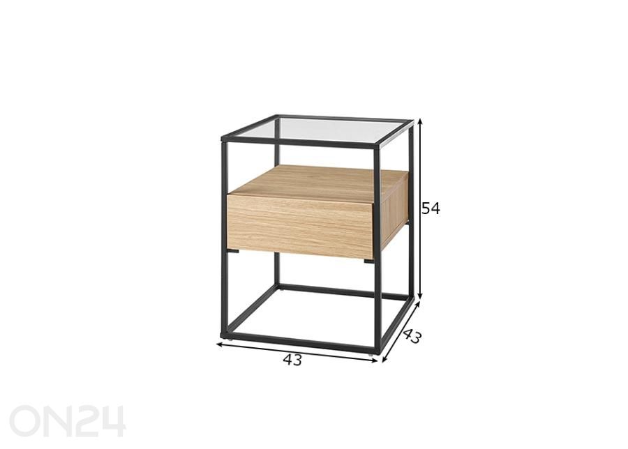 Diivanilaud Evora 43 cm suurendatud mõõdud
