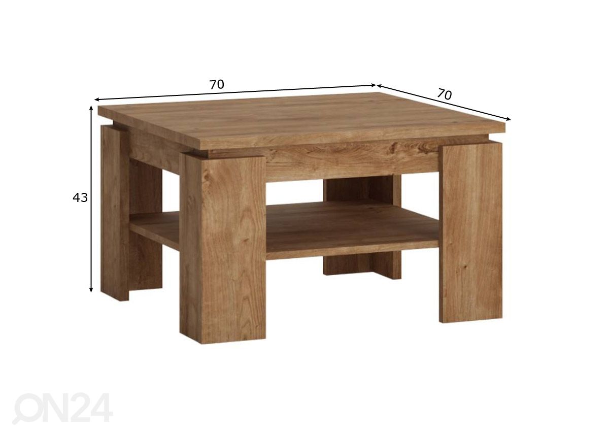 Diivanilaud Fribo 70x70 cm suurendatud mõõdud