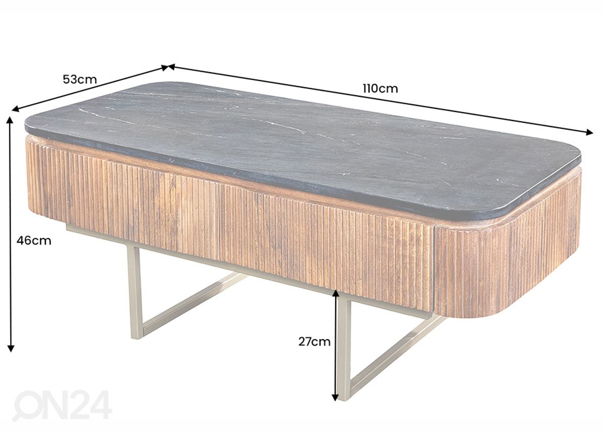 Diivanilaud Gatsby 53x110 cm suurendatud mõõdud