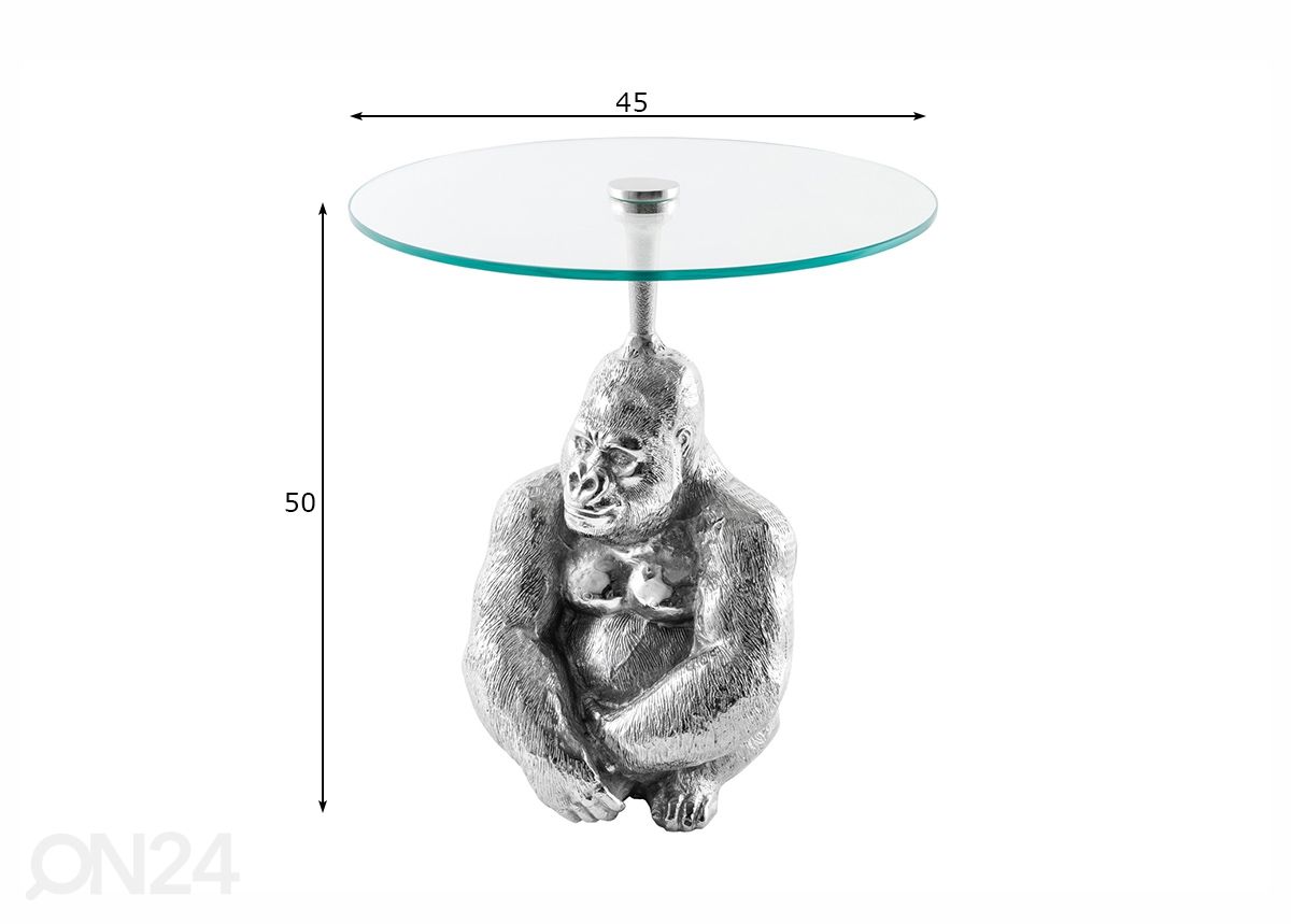 Diivanilaud Kong Ø 45 cm suurendatud mõõdud