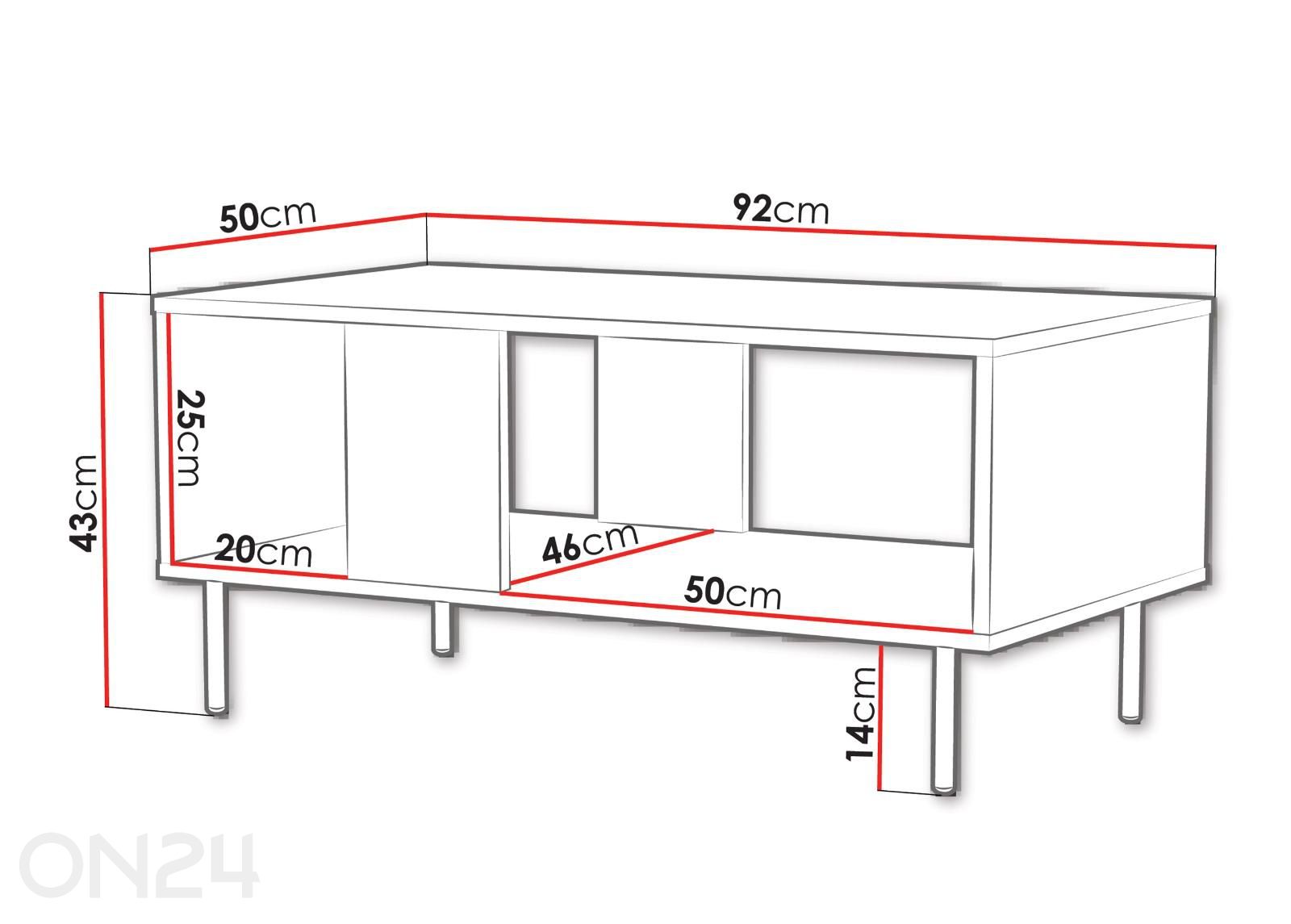 Diivanilaud Leo suurendatud mõõdud