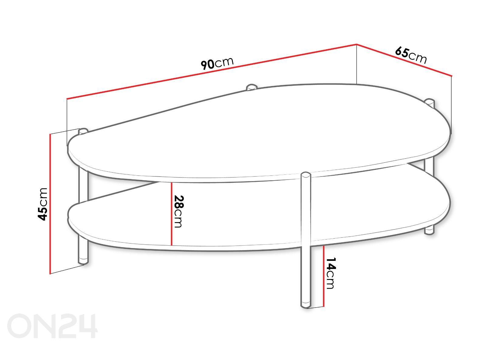Diivanilaud Malumi II suurendatud mõõdud