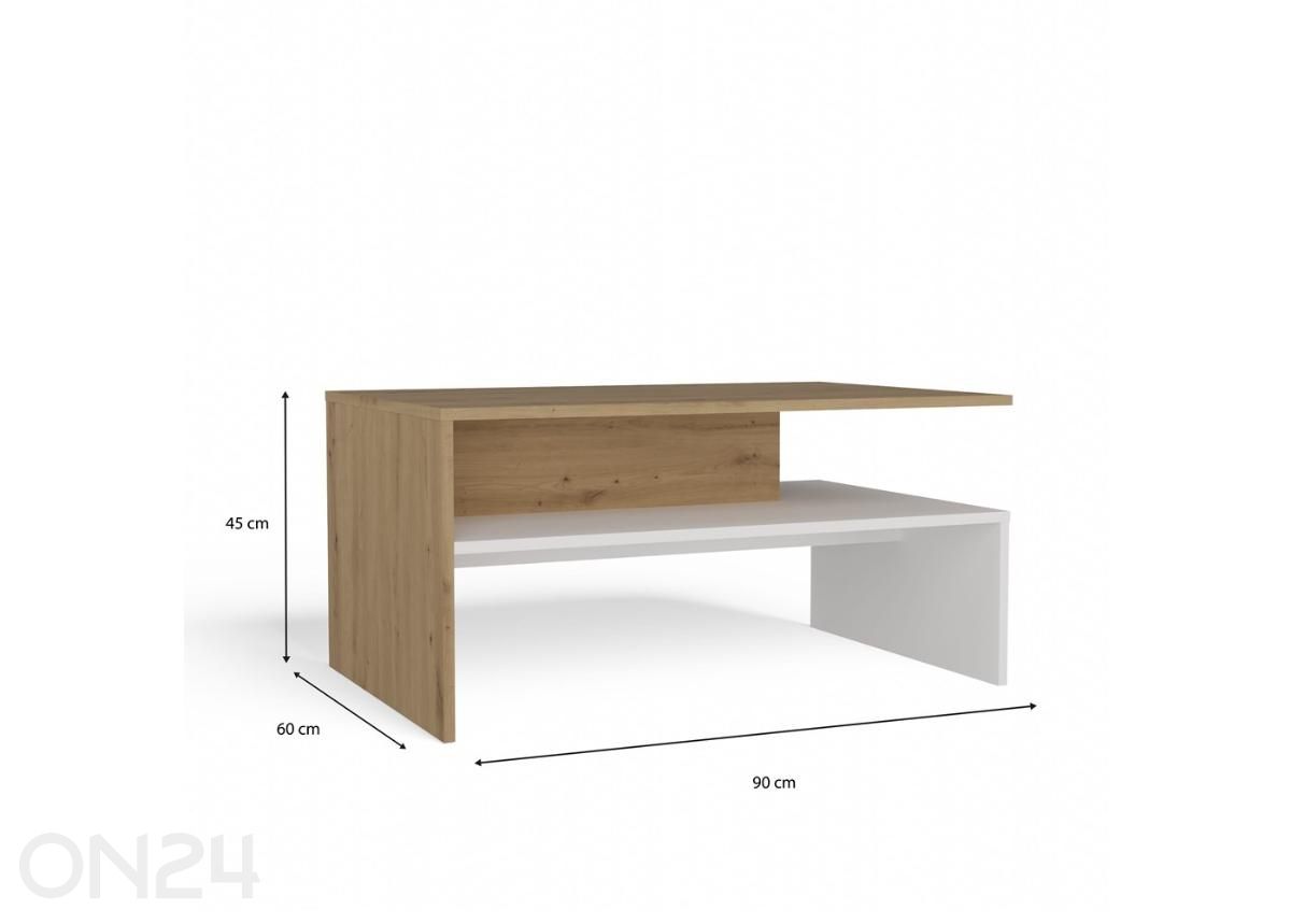 Diivanilaud Montana 60x90 cm suurendatud mõõdud